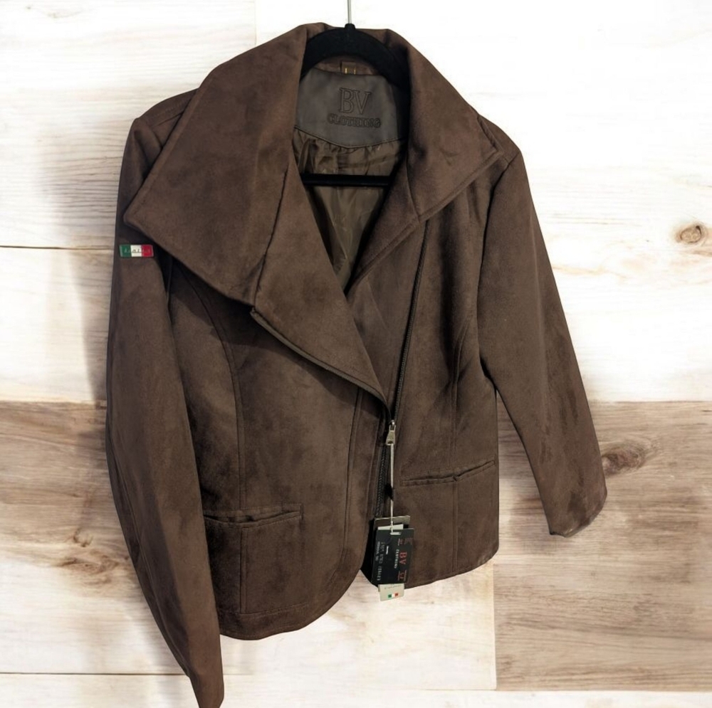 BV Brown Faux‎ Suede Women's Jacket